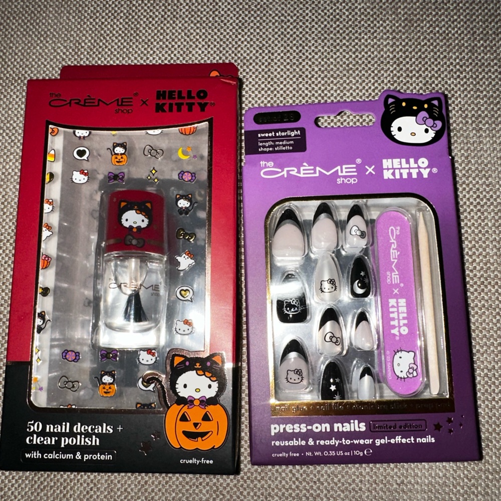 - Halloween Hello Kitty Nail Manicure Bundle press-on nails Sanrio
